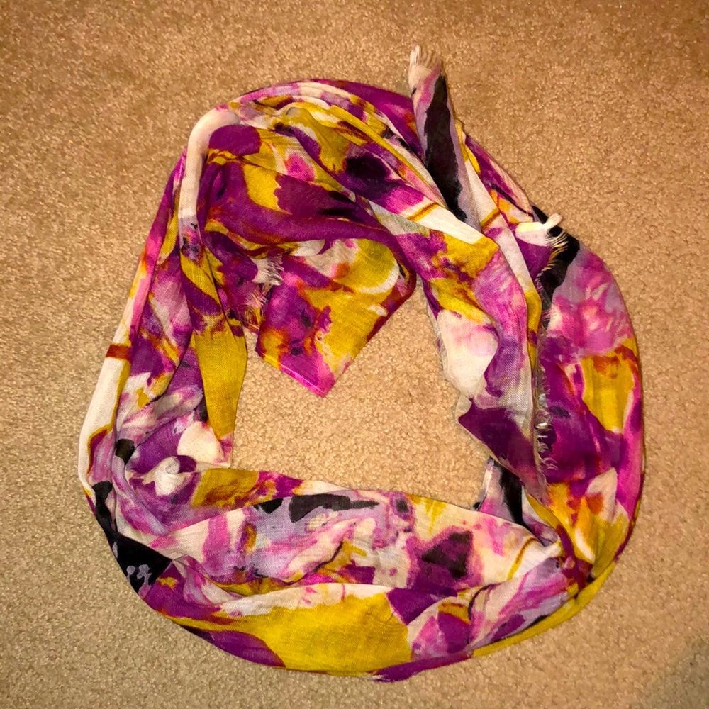 Sheer multicolored scarf - spring colors!